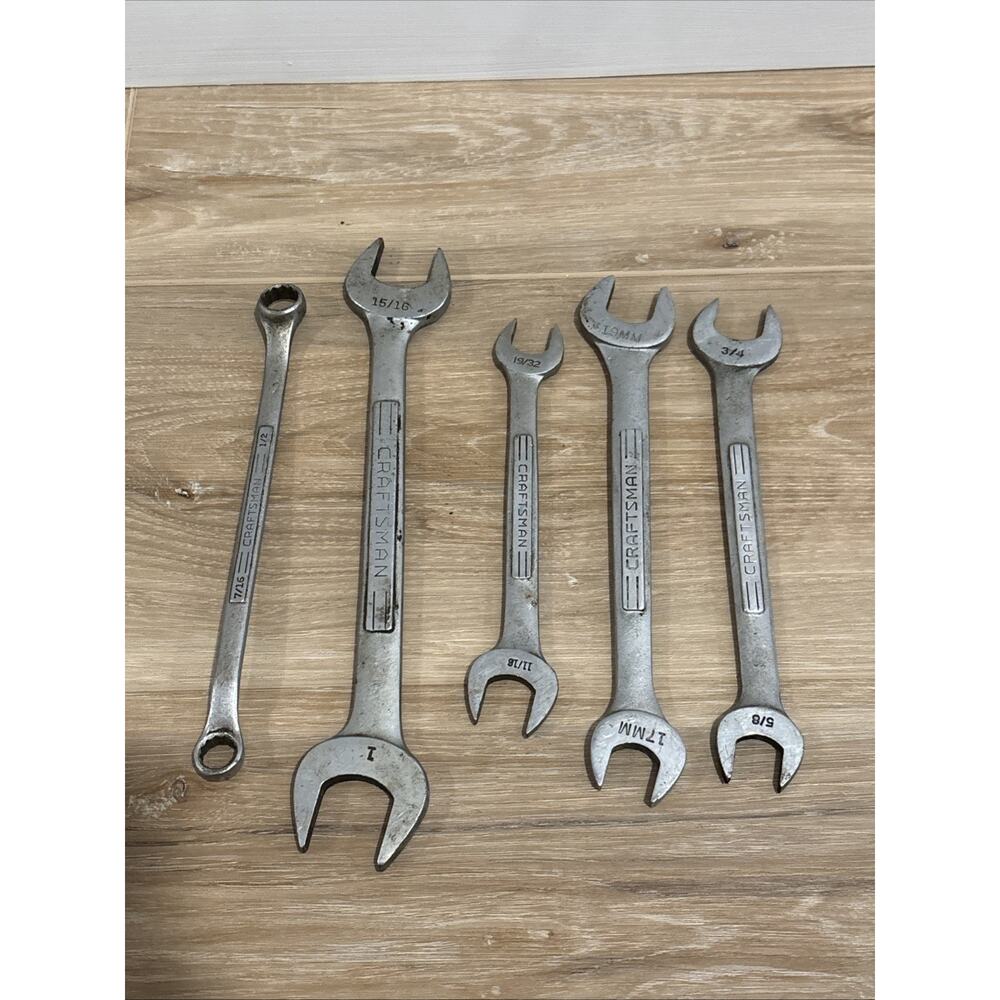 Craftsman Wrenches Set Of 5 Combination Made In USA